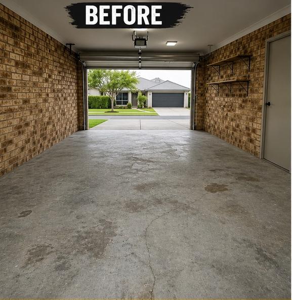 SINGLE GARAGE · BURLEIGH HEADS before epoxy coating